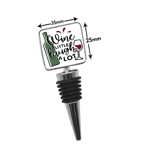 Wine A Little Laugh A Lot Rectangle Bottle Stopper